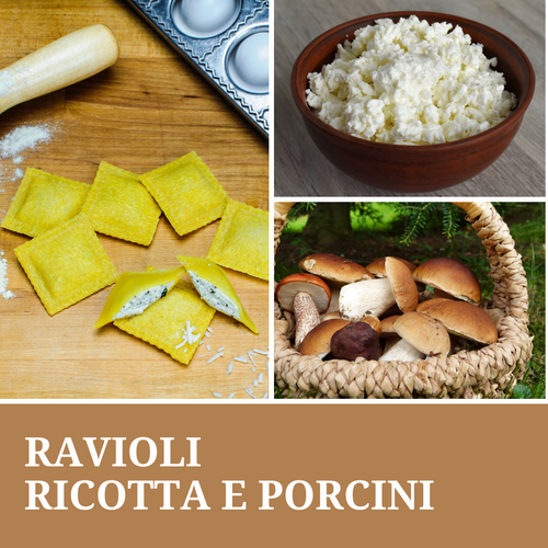 Ravioli Ricotta e Funghi Porcini (€/etto) - Pastificio Buono
