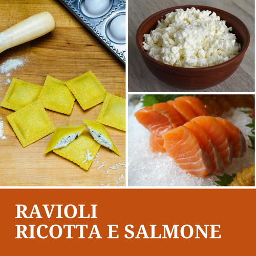 Ravioli Ricotta e Salmone Affumicato (€/etto) - Pastificio Buono