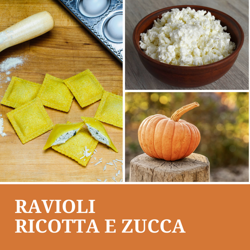 Ravioli Ricotta e Zucca (€/etto) - Pastificio Buono